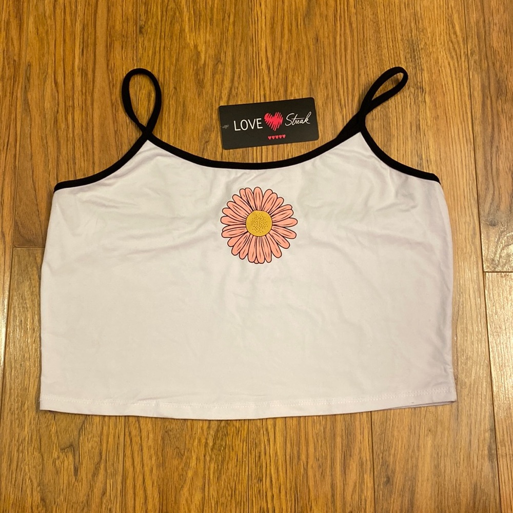 White cropped tank